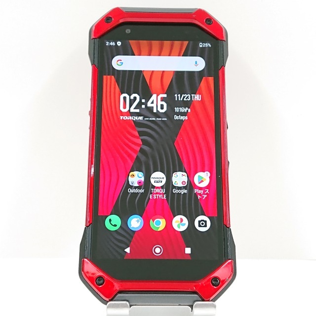 TORQUE 5G KYG01 au レッド 送料無料 本体 c07796 【中古】