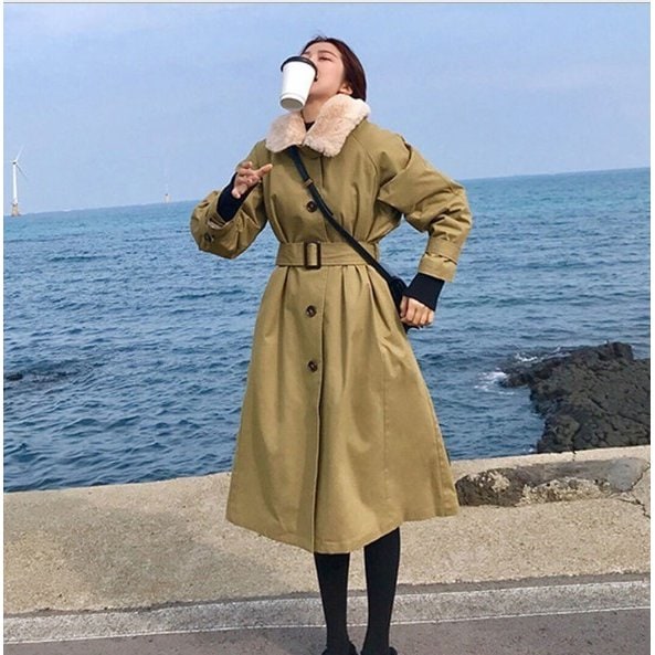 中綿コート コート トレンチコート レディース 冬 アウター ロング丈 ロングコート 中綿 ゆったり 暖かい 体型カバー 大きいサイズ 体型カバー 防寒 30代