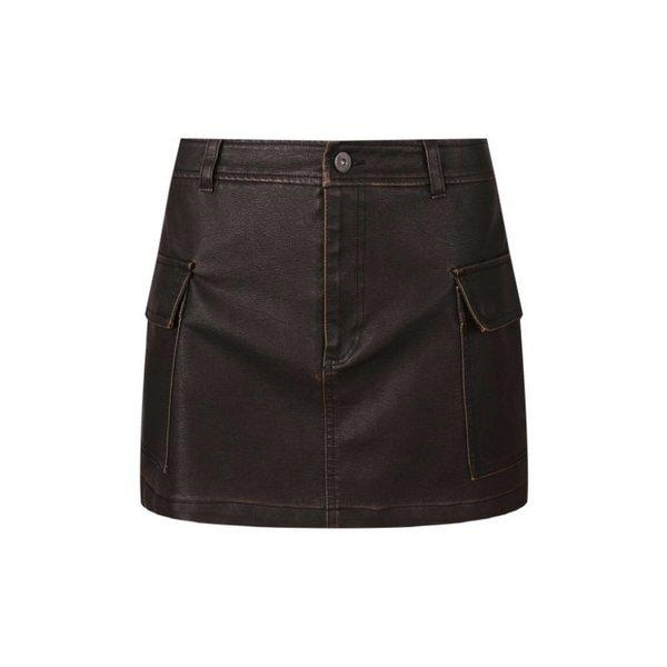 [] 女性) レザー カーゴ ショート スカート (B253SK920P) [P003768329]