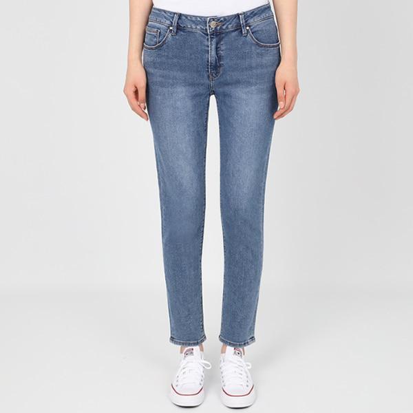 女性ジーンズ ボーイフレンド ミディアムブルー YL1D6069
