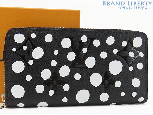 新古品ルイヴィトンモノグラムアンプラントインフィニティドットジッピーウォレット草間彌生ノワールブラックホワイトM81906