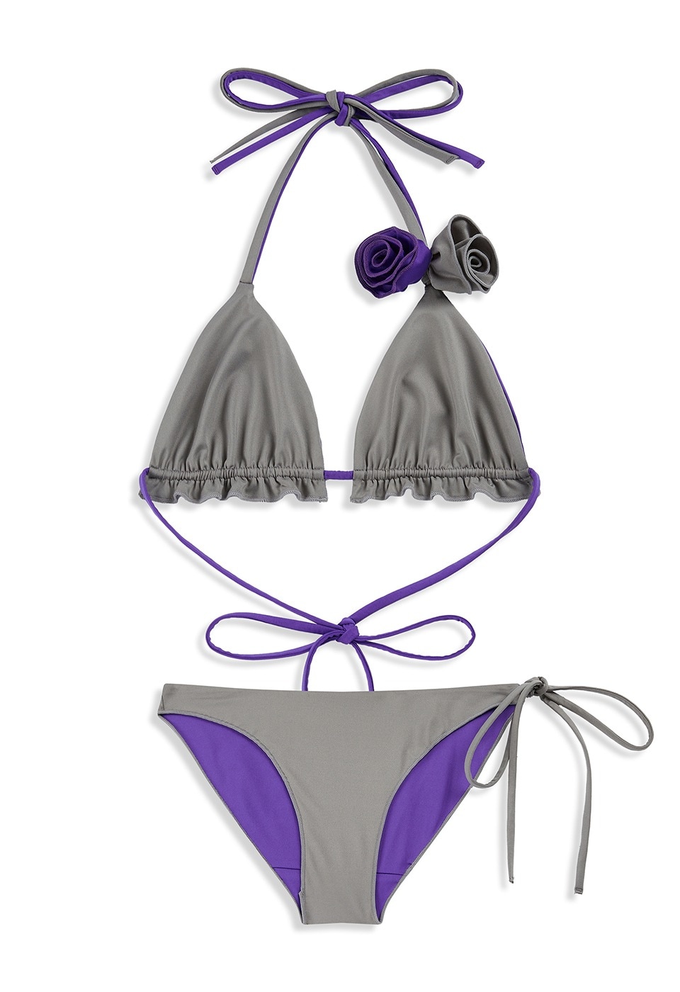 【OPEN Yy】 FLOWER STRAPPY BIKINI : GRAY 14,484円