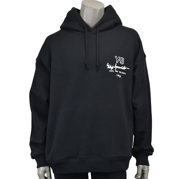 Y-3 ワイスリー GRAPHIC FT HOODIE/ロゴ パーカー/KB2604 BLACK