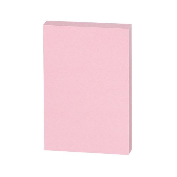 (まとめ）スマートバリュー ふせんBOX 75×50mm桃 P433J-P-10 (×10セット）