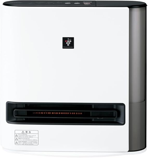 加湿 セラミックヒーター HX-SK12-W 足元ロング温風 プラズマクラスター フィルター自動洗浄 加湿量 650mL/h 日本製
