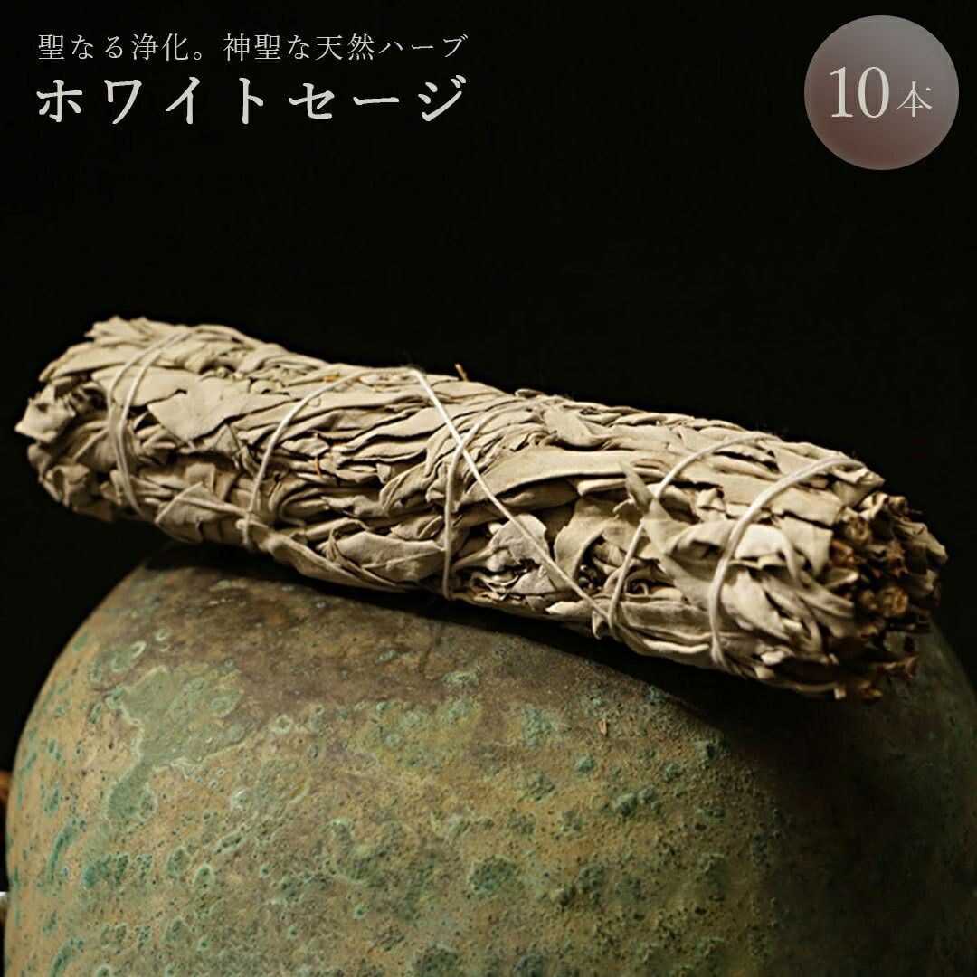 限定モデル天然ハーブ ホワイトセージ 10本 聖なるハーブ 天然香 健康香 お香 フレグランス ルーム 匂い 香り 癒し ヒーリング ヒール リラックス効果 華やか 落ち着く アジアン