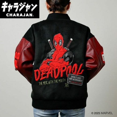 丸眞(マルシン) スタジャン(5L)　MARVEL デッドプールデッドプール/スタジャン　男女兼用 キャラクター キャラジャン CHARAJAN 　2505049900