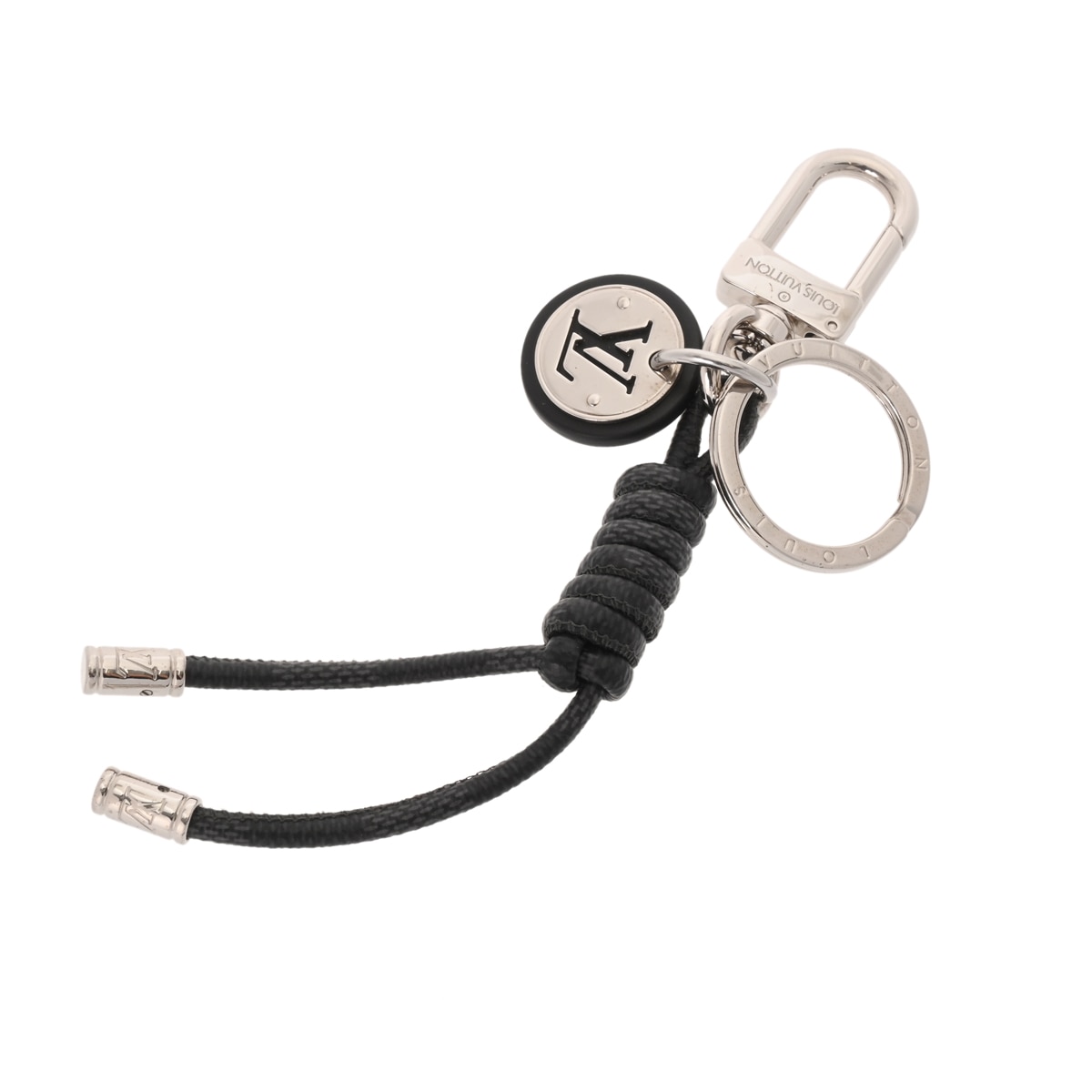 ダミエグラフィット レザーロープ ブラック M67224 メンズ ダミエグラフィットキャンバス キーホルダー ABランク 中古 銀蔵