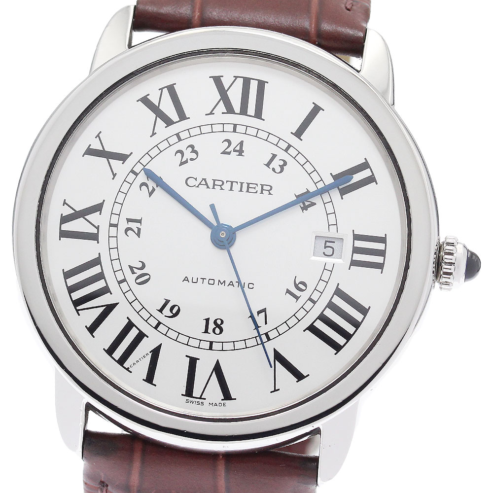 カルティエ CARTIER WSRN0022 ロンドソロ XL デイト 自動巻き メンズ 良品 _849502【中古】
