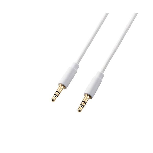 (5個セット) エレコム AVケーブル/ミニコンポ用/3.5φオーディオケーブル/ホワイト/1.0m DH-MMIP10WHX5