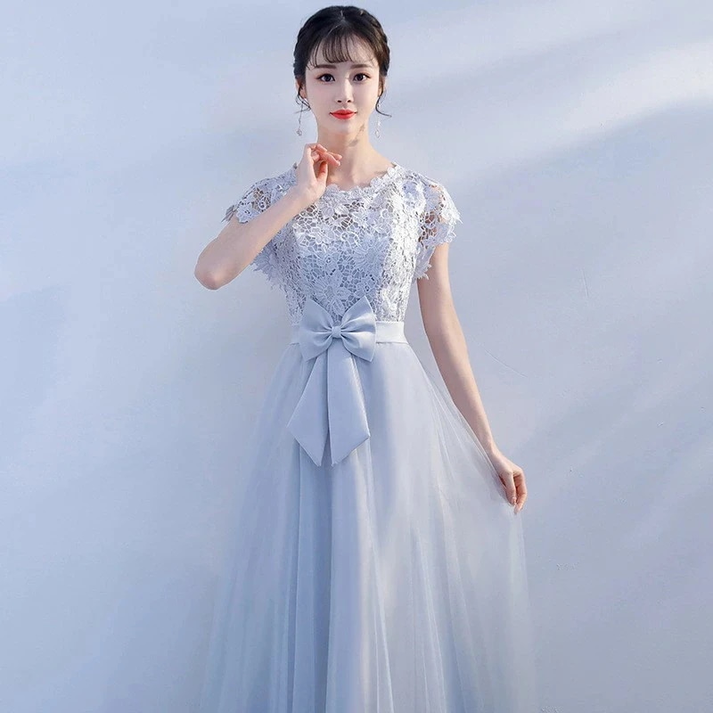 フォーマルドレス イブニングドレス レディース ロング丈 大人エレガント フレンチレース 光沢シルク風 シックカラー パーティードレス 結婚式二次会 着痩せシルエット 体型カバー 20代30代 40代