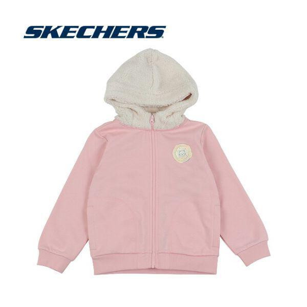 キッズ 女の子 フード付きジップアップジャケットST3GJ22W011_ピンク