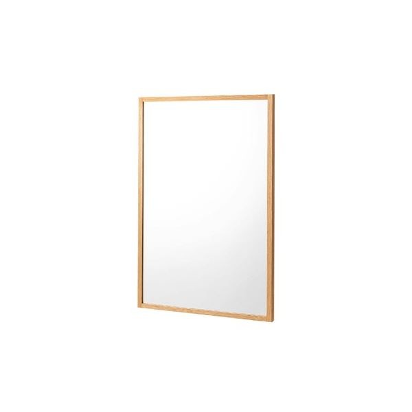 姿見鏡 ウォールミラー 幅58cm ナチュラル 木製 オーク 完成品 リビング ベッドルーム 寝室 ドレッサー 玄関