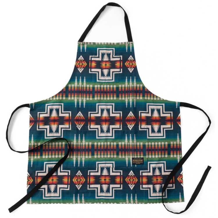 プリントユニバーサルエプロン Century Harding Royal Blue #19804321-079