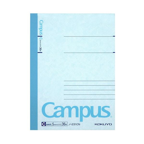 (まとめ) コクヨ キャンパスノート(細横罫) B7 C罫 36枚 ノ-231CN 1冊 (×100セット)紙製品・封筒