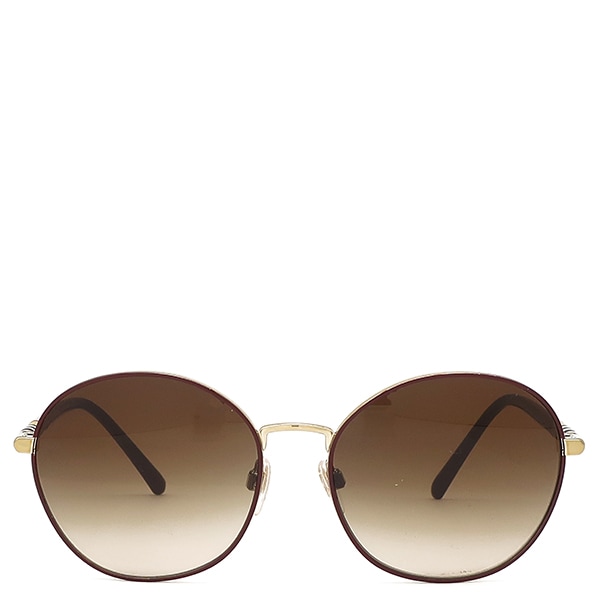 バーバリー BURBERRY サングラス ラウンドシェイプ 5617 プラスチック ボルドー系 ゴールド金具 ブラウングラディエント BE3094 【ケース】【中古】