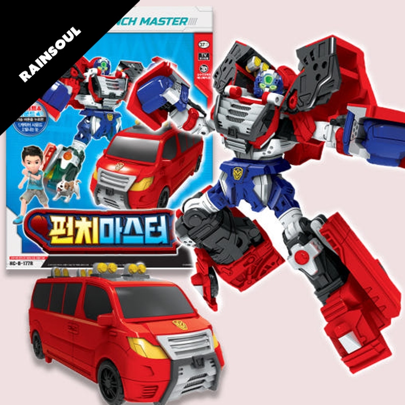 ハローカーボット/パンチマスター/二段変身/自動車/サウンド/LEDライト/変身ロボット/韓国ロボット/アニメ/PUNCHMASTER/新型/正品/2025