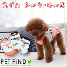 \送料無料/犬 服 犬の服 春夏服 フレッシュ!スイカシャツ スイカキャミワンピ 夏のトレンドをしっかり押さえたトロピカルなお洋服登場 9サイズ