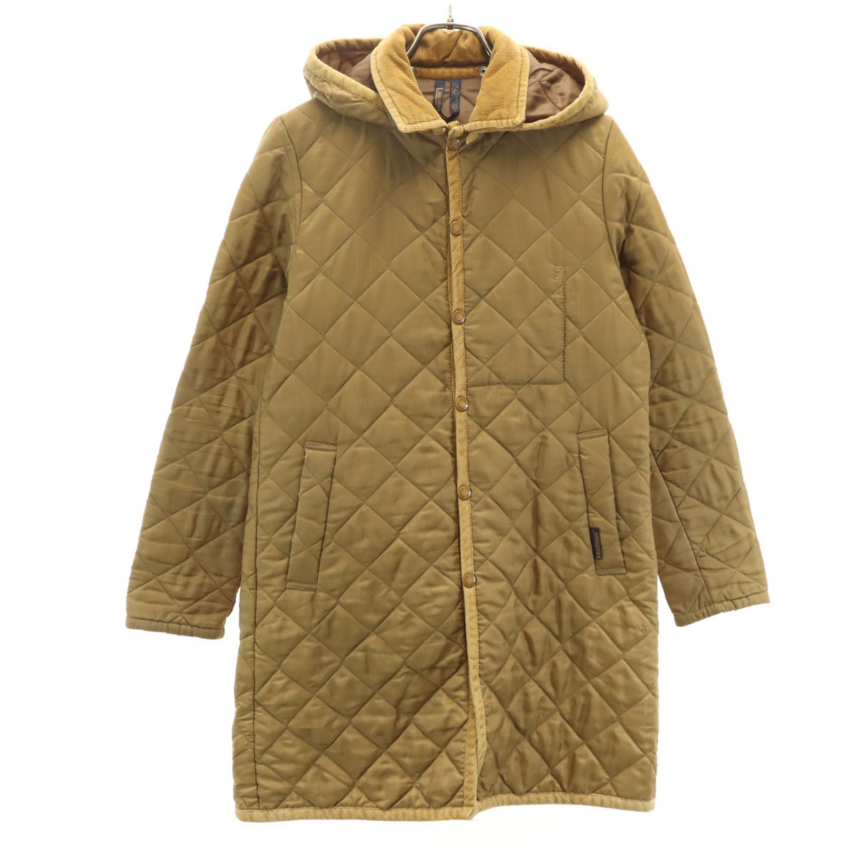 イングランド製 キルティングコート 38 ブラウン 中綿 レディース 古着