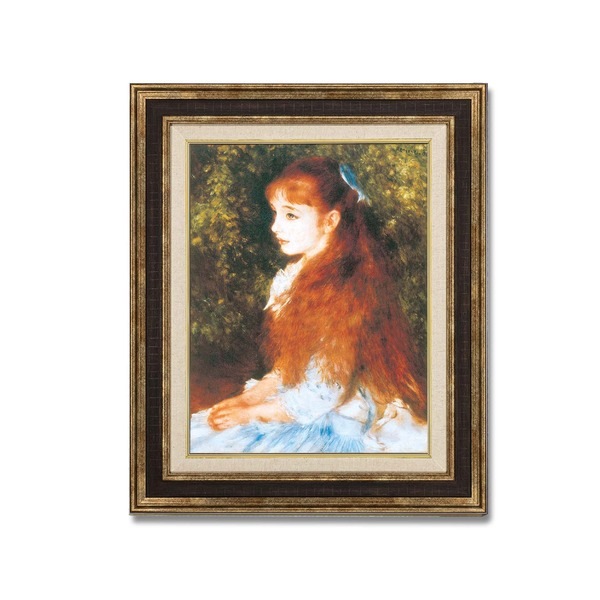 ( 額装品 ) 世界の名画 ダークブラウンアンティーク額 F6 ルノワール「可愛いイレーネ」 フレーム 額縁 額