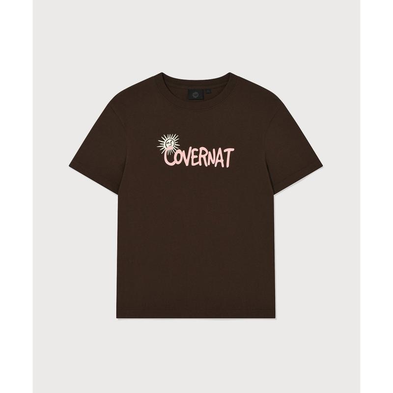 ウーマン ソレイ グラフィック Tシャツ ブラウン CO2602ST88 BR