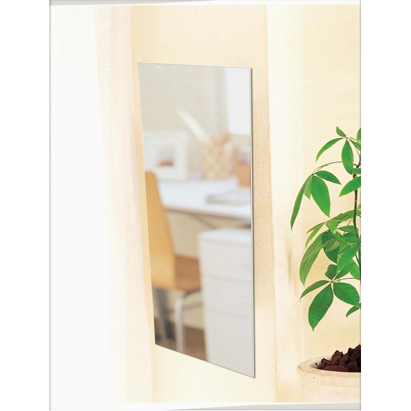 軽量 割れないミラー アルミフィルム壁掛け鏡 吸着タイプ ガラス不使用 脱着可 日本製 防災 子供部屋 学校 体育館