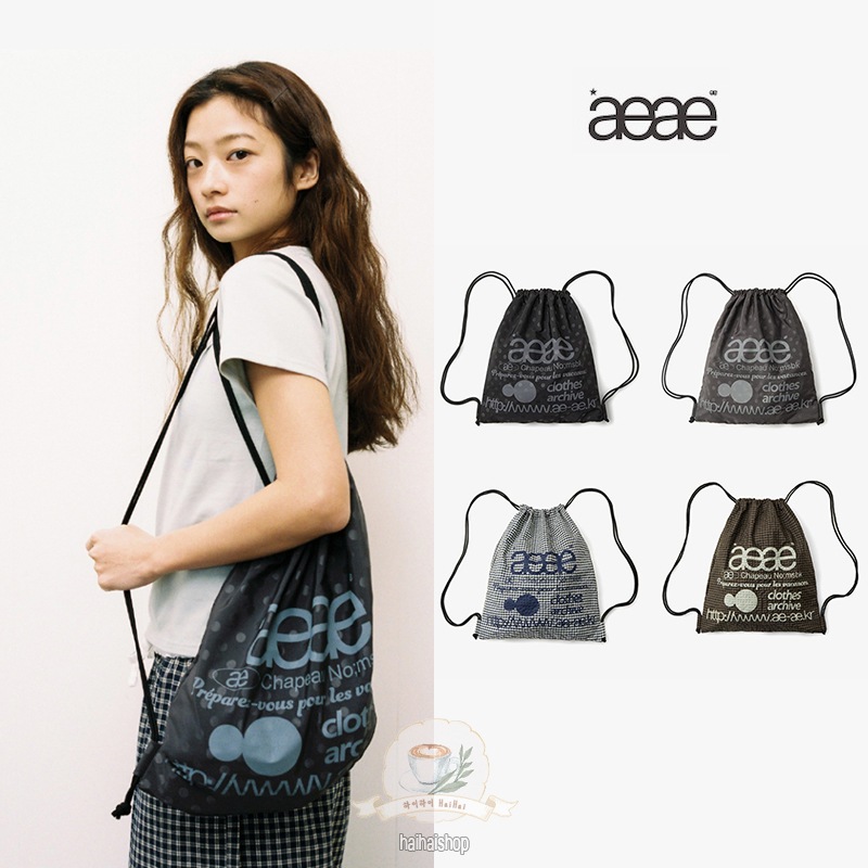 【韓国人気】WEB LOGO CHECK GYM SACK