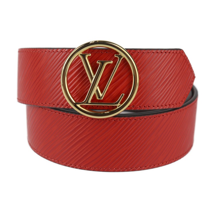 超美品 LOUIS VUITTON ルイ ヴィトン ベルト M9936W サンチュール LV サークル リバーシブル 35MM 表記サイズ 80/32 モノグラムキャンバス エピレザー ブラウン コク