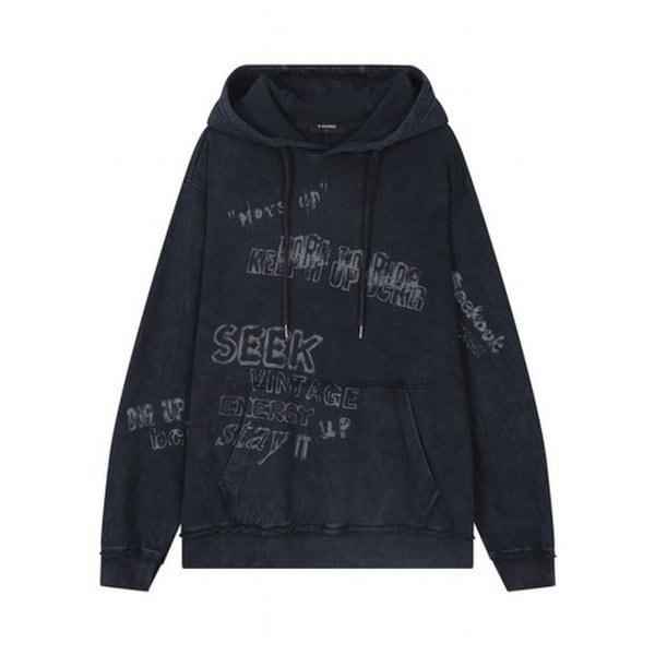 男性用3段ミニ裏毛グラフィックガーメントダイフード付きTS(B234TS360P)