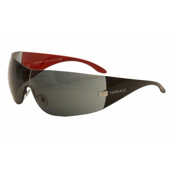 サングラス VERSACE2054 1001/87 Sunglasses Womens Gunmetal/Dark Grey Lenses Square 41mm