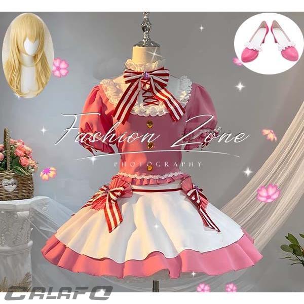 アイカツ！アイドルカツドウ！ 風 星宮いちご 冬季限定 コスプレ衣装 ウィッグ 靴 イベント ハロウィン変装 クリスマス仮装