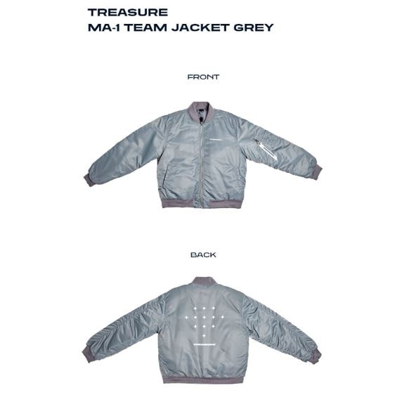 【TREASURE】- [JIKJIN] MA-1 TEAM JACKET Grey / (SIZE M / L)