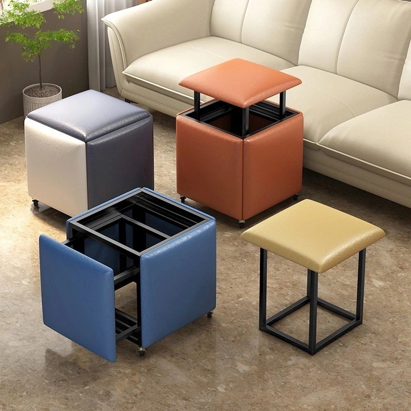 多機能 ソファスツール ベンチ収納 スツール 積み重ね可能 コーヒーテーブル 折りたたみ 組み合わせ ルービックキューブ 家庭用