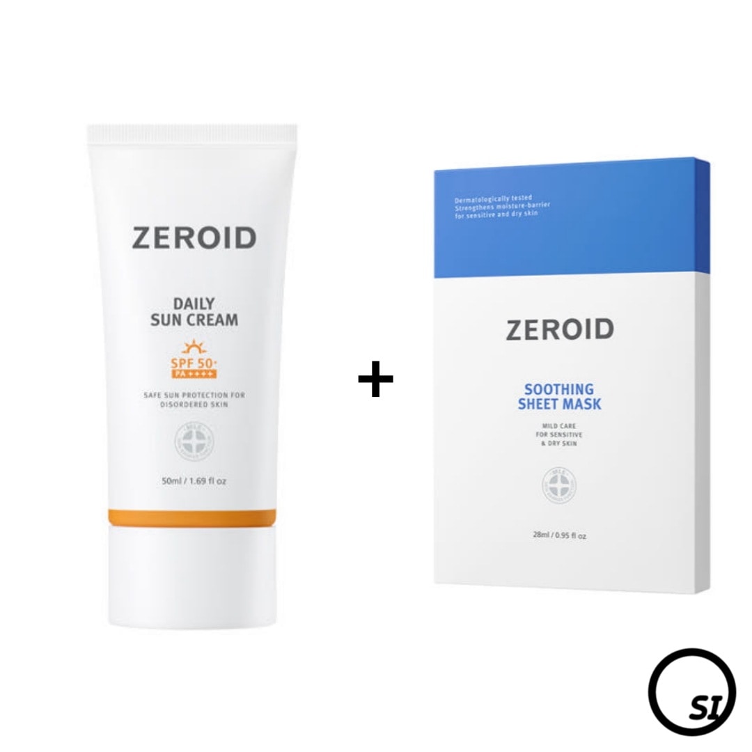 【SET】デイリー日焼け止め SPF50+ PA++++ 50ml + スージングシート マスクパック 5枚