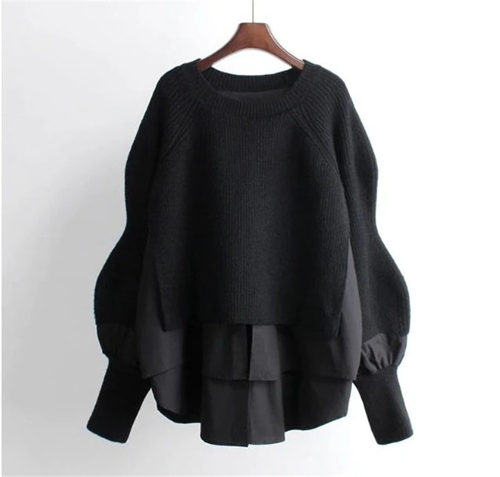 早新作 大人气 トップス 重ね着風 タータンチェック レイヤードシャツ 切り替えシャツ 長