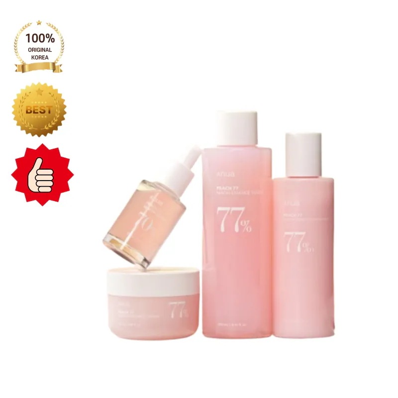 [正品]Anu* ア*ア 桃 和が好きな 3点セット 1 桃77 ナイアシン エッセンストナー 250ml 2セラム 30ml 3コンディショニングミルク 150ml 4人リッチドクリーム 50ml