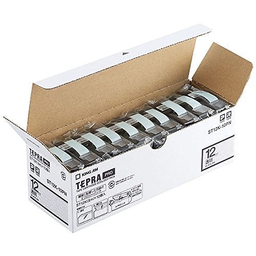 テプラPRO テープカートリッジ エコパック10個入 12mm 透明 ST12K-10PN