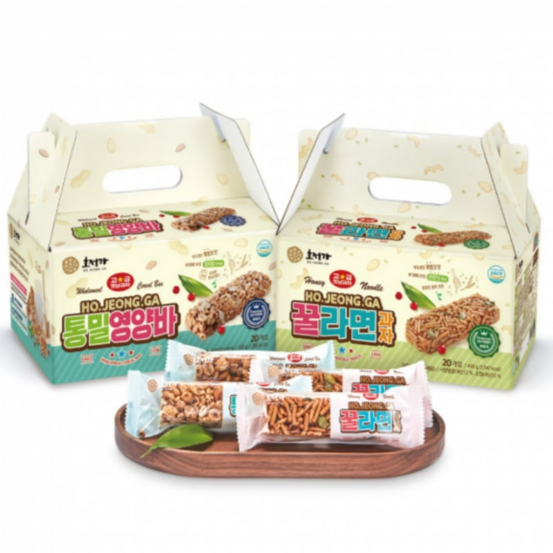 はちみつラーメン お菓子（20個入り）+全粒粉栄養バー（20個入り）