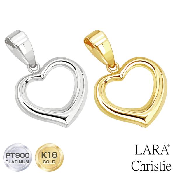 ネックレストップ ペンダントトップ ハート オープンハート レディース K18 18金 ゴールド プラチナ PT900 約0.35g