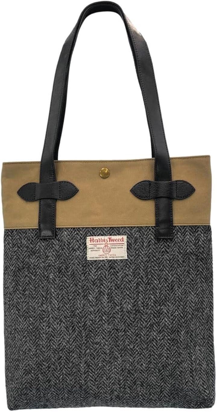 Harris Tweed ハリスツイードｘパラフィン帆布の縦型トート牛革付属 WG2421-CGYH(CGYH)