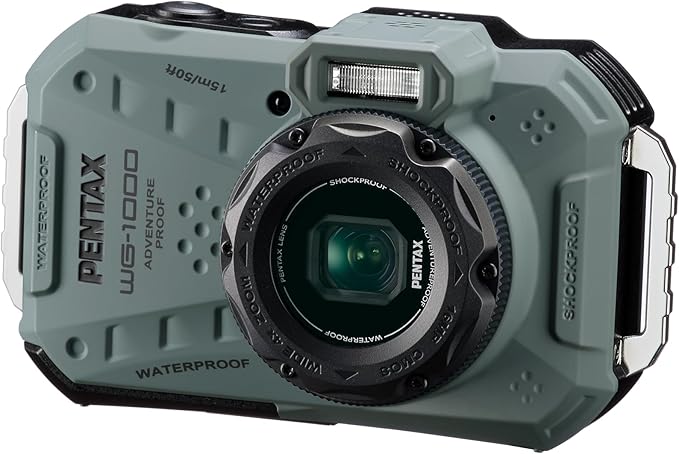 ペンタックス PENTAX WG-1000 オリーブ 本格防水デジタルカメラ 15m防水 (連続1時間) 2m耐衝撃 防塵仕様 2162