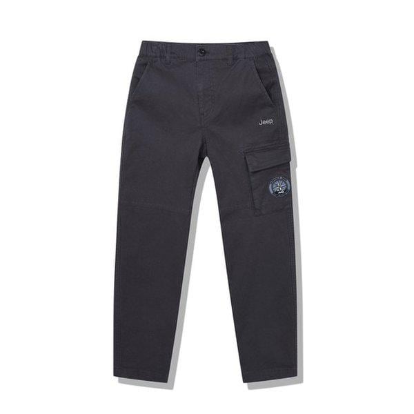 JP1PTU101 アウトポケット ストレート コンパス ワッペン パンツ 2024年 ダークグレー パンツ_SC