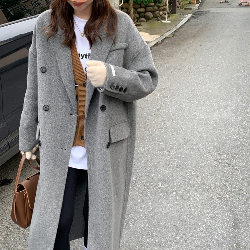 アウター ロングコート ロング ロング丈 袖あり 長袖 Vネック 襟付き 前開き ウール 大人可愛い きれいめ シンプル 大人 おしゃれ お洒落 かっこいい 大人女子 こなれ感 ラフ マニッシュ 無地