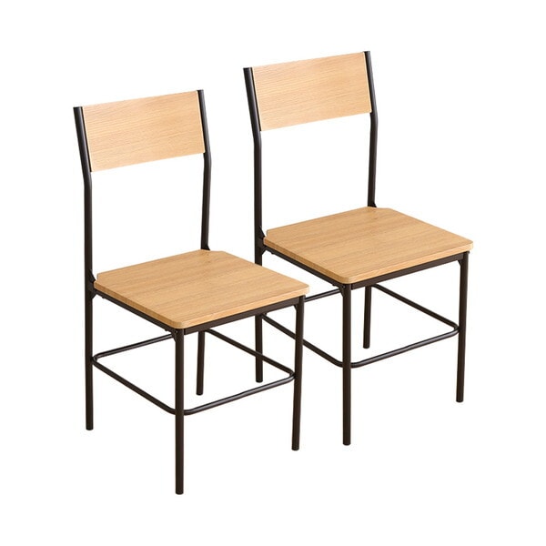 ホームテイスト ヴィンテージ背もたれ付きチェア2脚セットBRV-2C-SBO メーカー直送