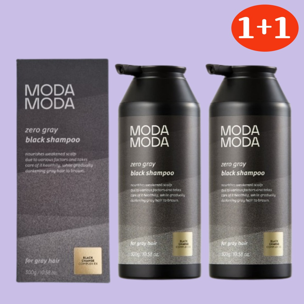 [1+1] モダモダゼログレーブラックシャンプー300gx2本 若白髪 ブラック染めシャンプー プロチェンジ染め ブラック若白髪 頭皮脱毛 褐変 10,690円