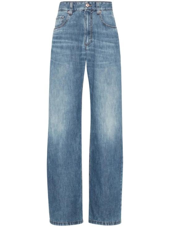 BRUNELLO CUCINELLI Women Denim Pants MH192P5565 C8982 BLU VINTAGE