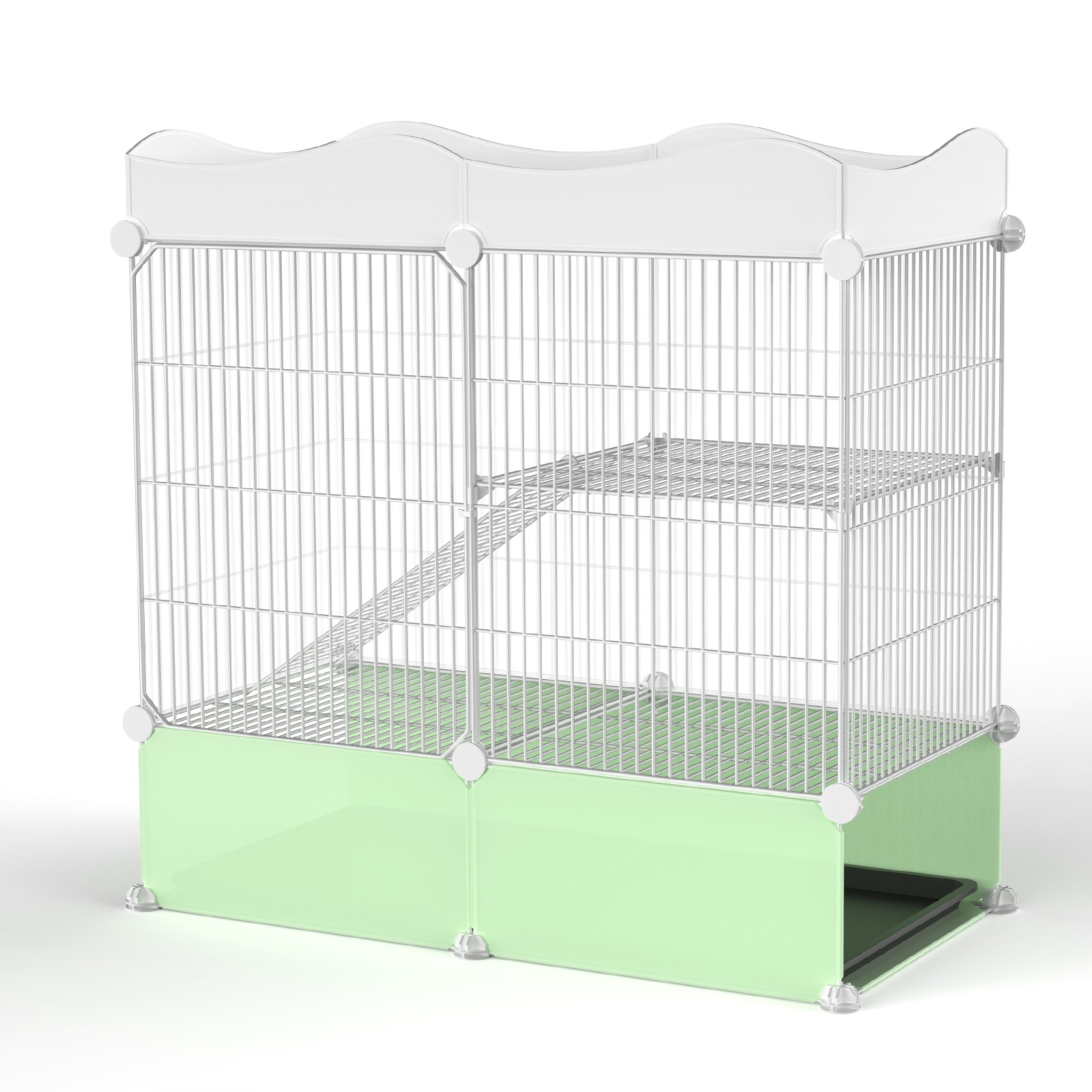 うさぎ ケージ 小動物ケージ 3段 引き出しトレイ付 掃除簡単 うさぎのカンタン 広いサイズ 収納ラック 通気 ハムスターケージ DIY可能 組み立て簡単 75x39x73cm