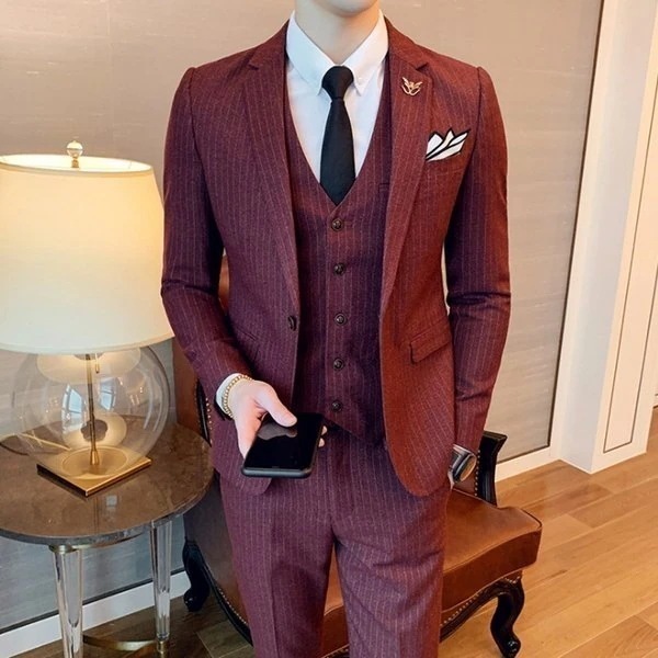 【人気商品】スーツ3点セット ジャケット ベスト パンツ スーツ メンズ ビジネス メンズスーツ お洒落 細身 通勤 パーティー 結婚式-Q250419-3011 13,616円