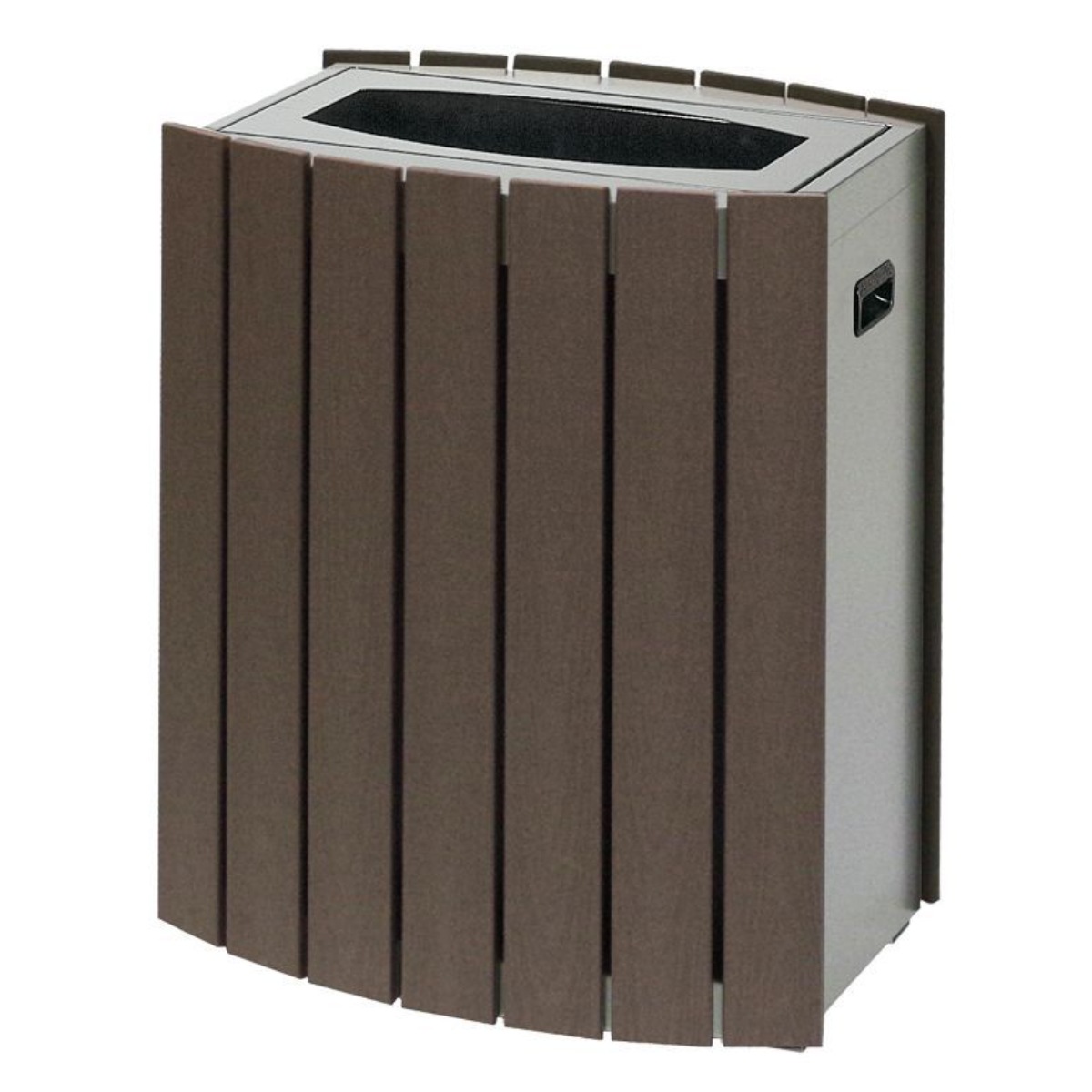 屋外用ゴミ箱 43L 長穴 クリンボックス 業務用 業務用ダストボックス ごみ箱 木目調 おしゃれ スリム 43リットル 屑入 くず入れ ゴミ箱 ペール 省スペース コンパクト 法人限定