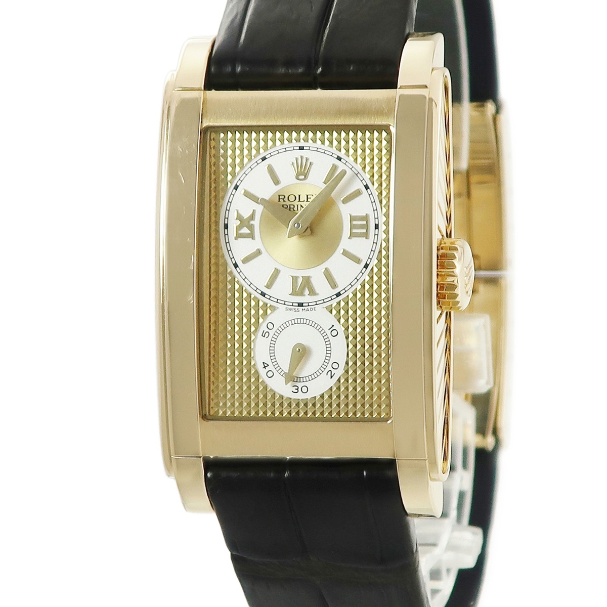 チェリーニ プリンス 5440/8 手巻き メンズ D番 K18YG無垢 シャンパン 角型 3年保証